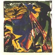 Ernst Ludwig Kirchner Schlemihls entcounter with the shadow France oil painting artist